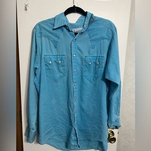 Vintage turquoise pearl snap